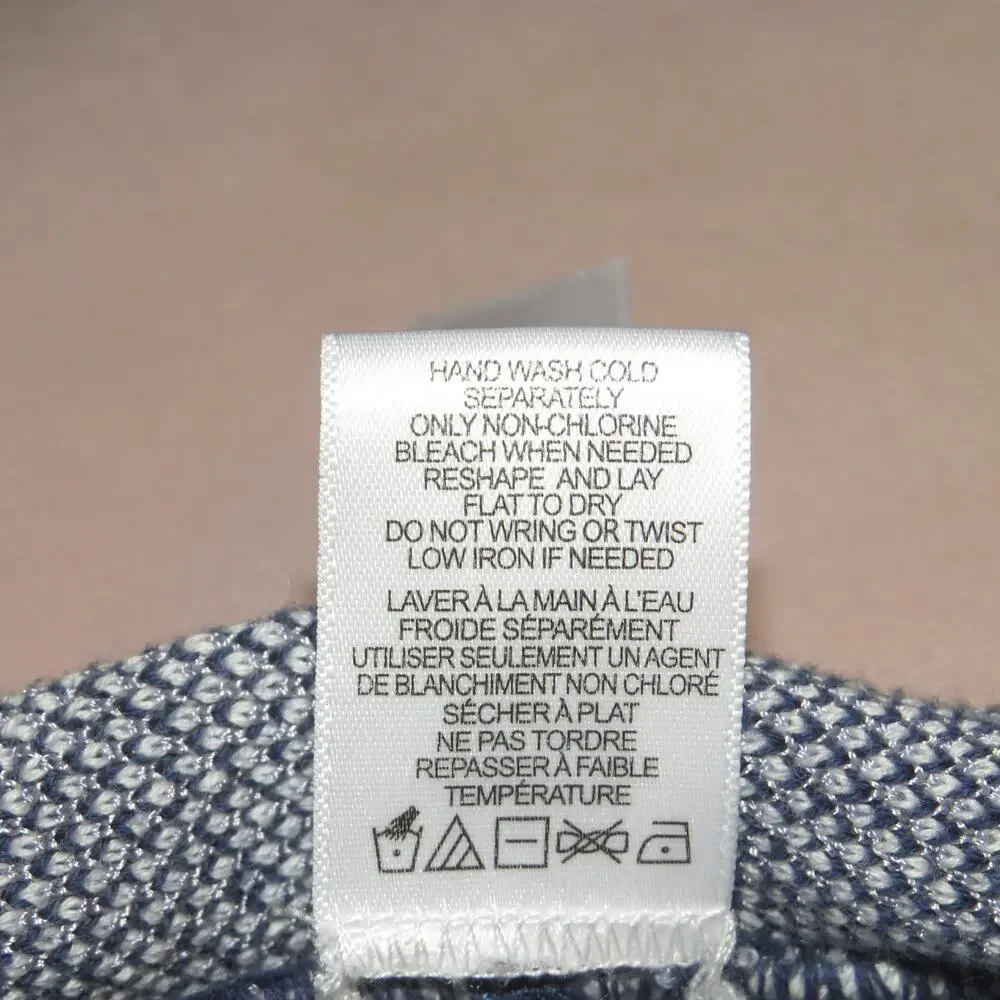 Marla Wynne Blue Abstract Print Open Front Sweater Cardigan - Picture 10 of 10